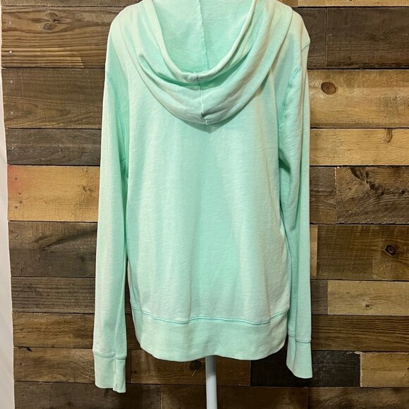Old Navy Lightweight Mint Green Long Sleeve Hoodie Size Large Cotton Blend - Picture 4 of 8
